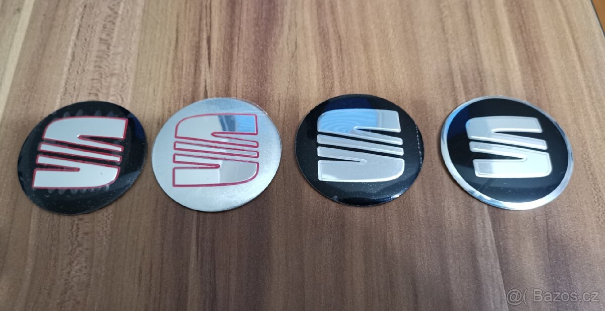 Středové samonalepovaci pokovené loga 56mm - 3