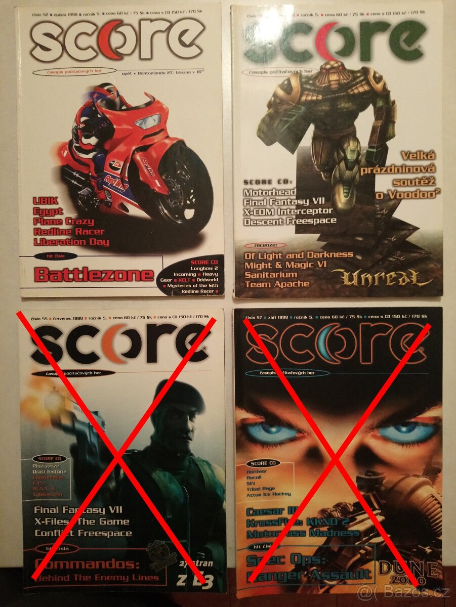 Časopisy SCORE č. 1 - 3