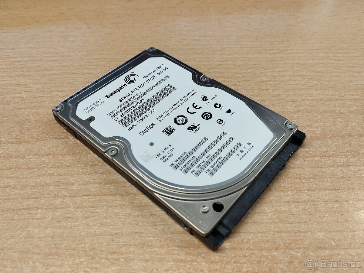 Disk Seagate Momentus 500GB 2,5" SATA - 3
