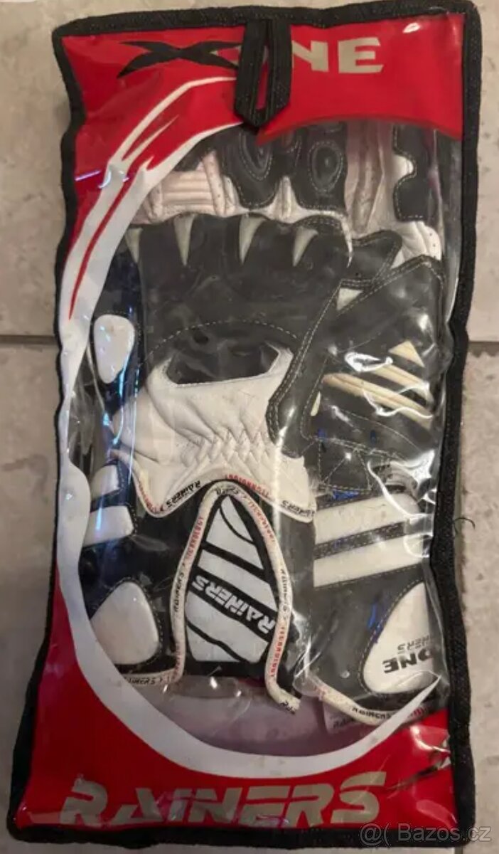 MOTO RUKAVICE RAINERS X-ONE BÍLO-ČERNÉ XL - 3