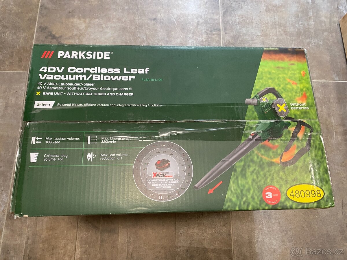 Parkside foukač/vysavač listí PLSA40-Li D3 - 3