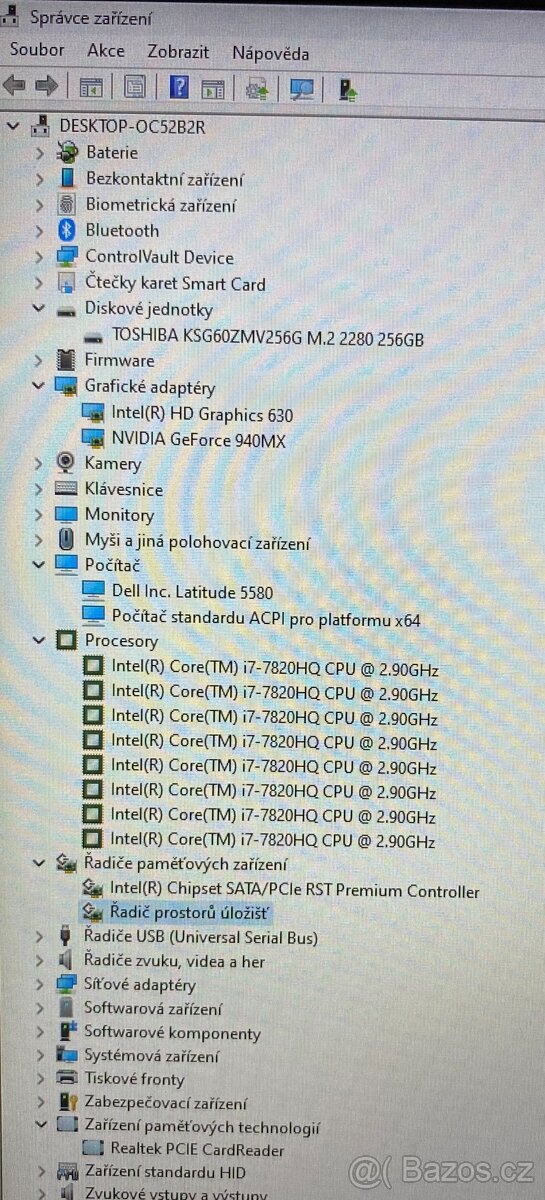 Notebook Dell E5580 CoreI7, 16GB RAM, SSD - 3