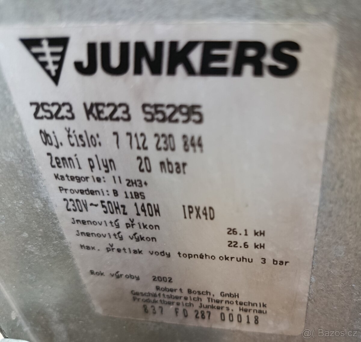 Kotel plynový Junkers - 3