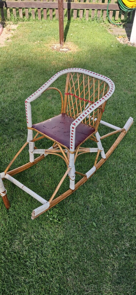 Retro dětská proutěná souprava - 3