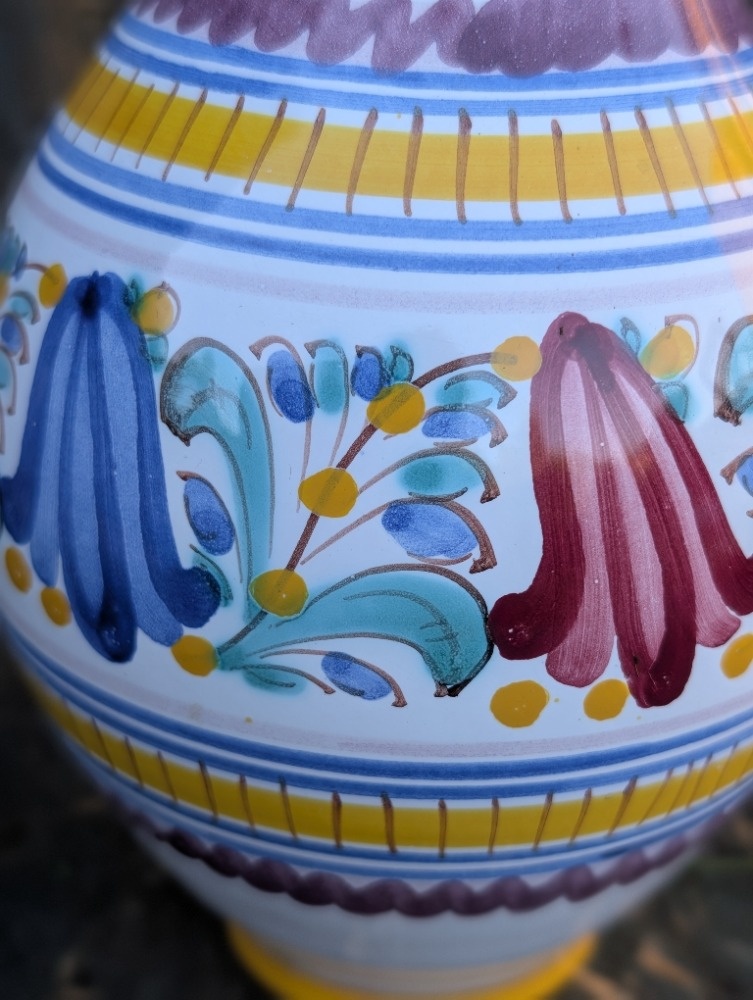 Retro váza, folklór, zn. Modra. - 3