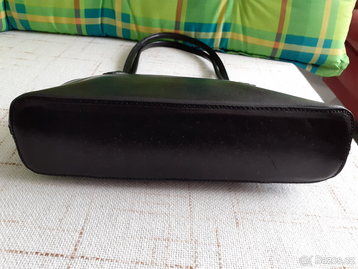 Nová kožená černá kabelka FLORENCE na zipy - 3