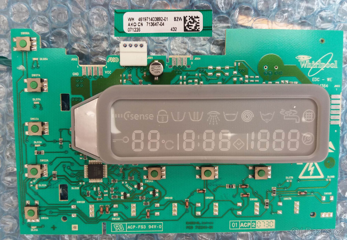 Prodám díly do pračky Whirlpool Steam 1400 (8592 938 10000) - 3