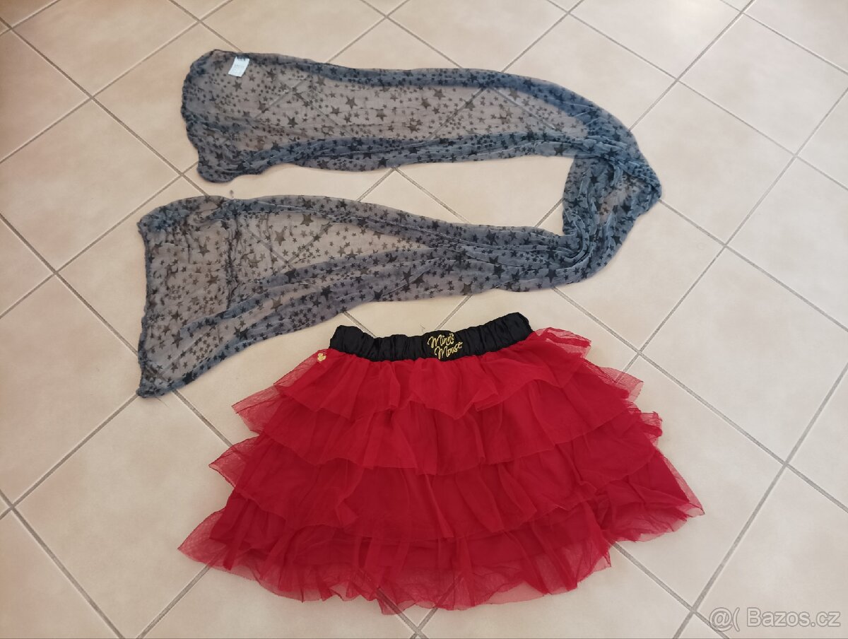 Sukně princezna, doplňky, brož, vel. 110 - 3