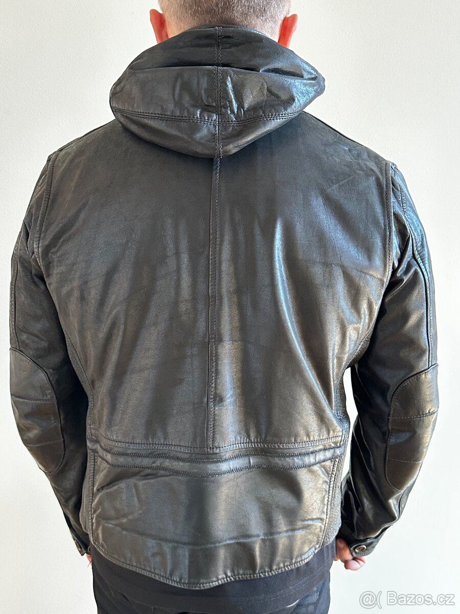 Prodám koženou bundu Stretson černá - 3