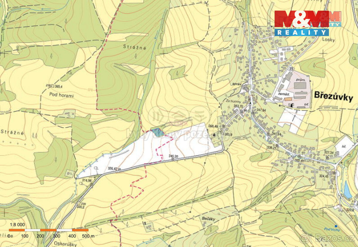 Prodej pole, 1280 m², Doubravy - 3