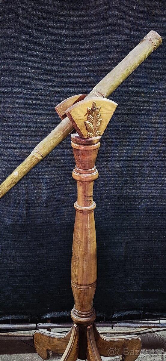 Dekorativní glóbus a dalekohled ze dřeva – stylové repliky - 3