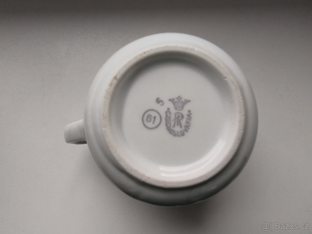 retro hrnek květy - 3