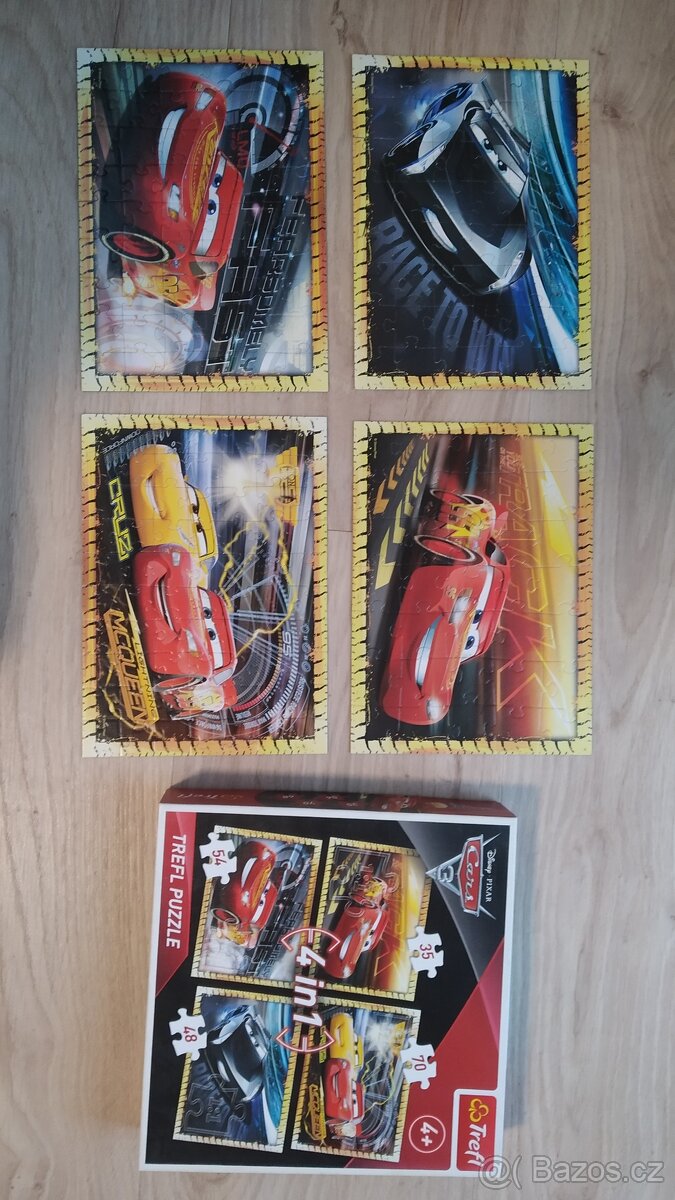 puzzle Blesk Mc Queen, dalsi auta, deskovka Mc Queen - 3