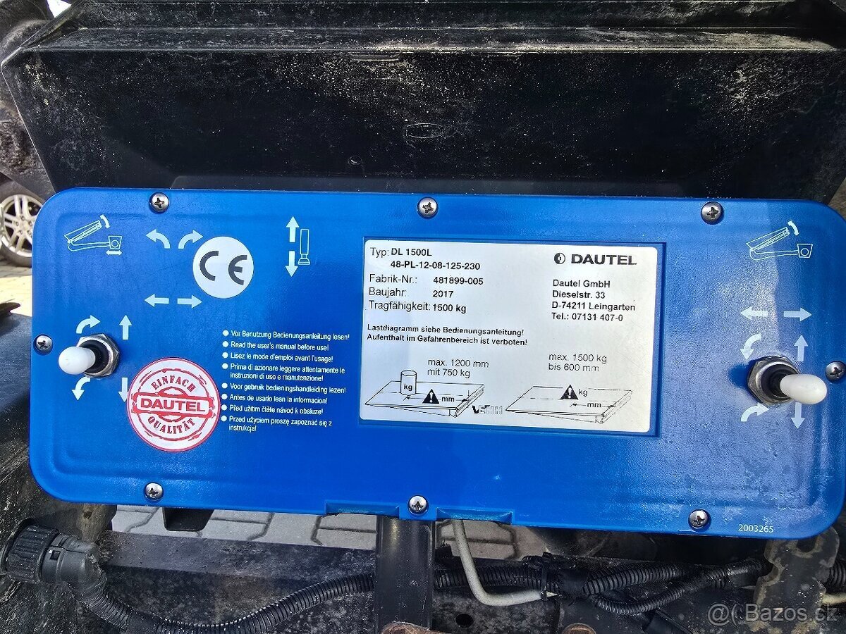 Predam zdvihaci čelo DAUTEL DL1500L 1500KG - 3