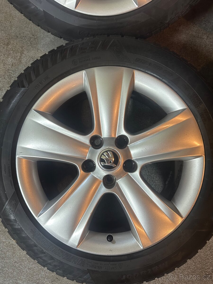 ALU Kola ŠKODA 5x112 R17 DOLOMITE Zimní Pneu 225/50/17 - 3