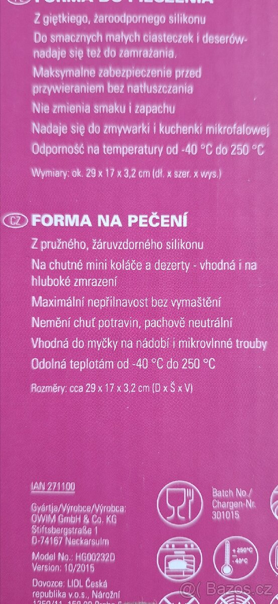 NOVÉ silikonové formy na pečení - 3