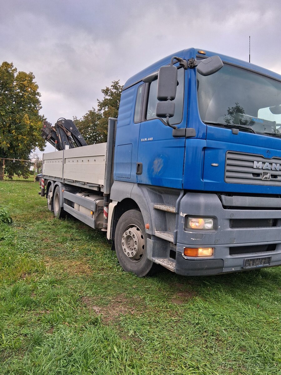 Man TGA 6x2 valník s hydraulickým jeřábem - 3