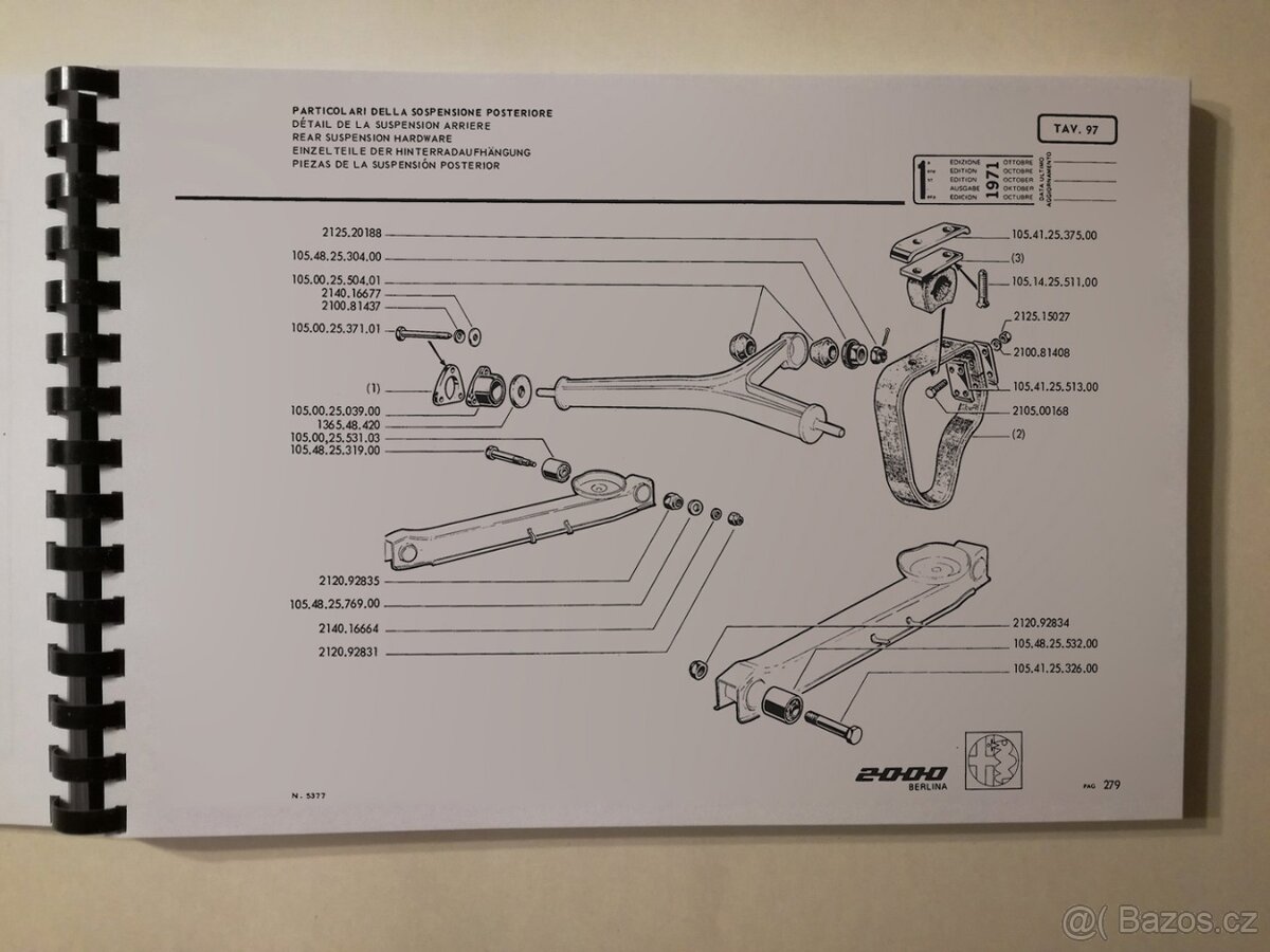 Katalog dílů Alfa Romeo 2000 Berlina - 3