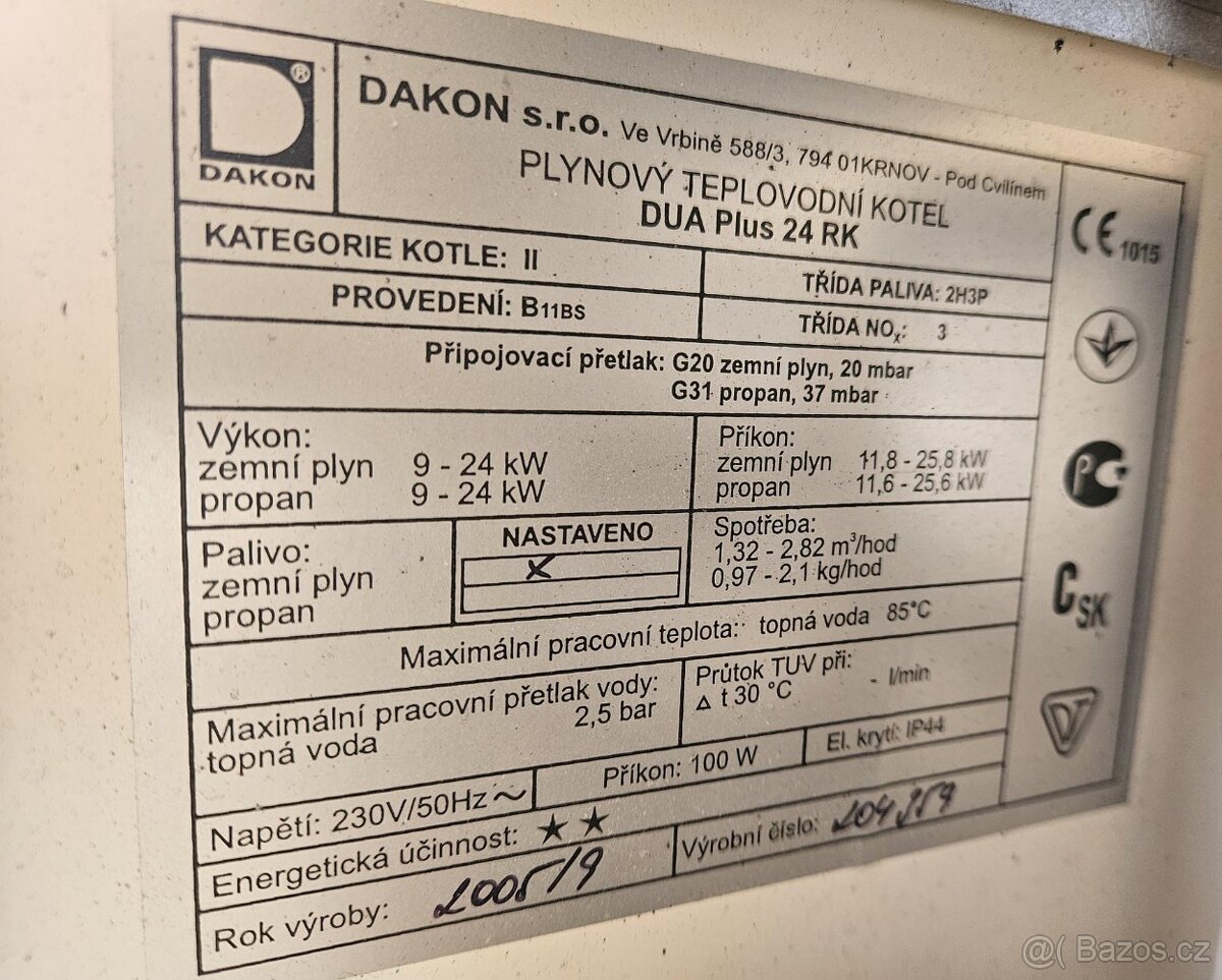 Plynový kotel Dakon Dua Plus 24 RK - 3