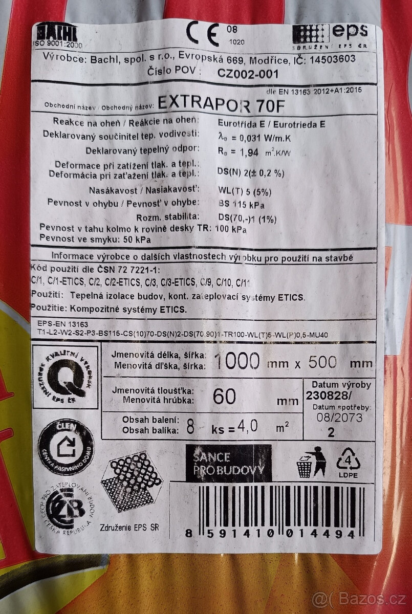 Polystyren šedý 60mm - 6m2 - 3