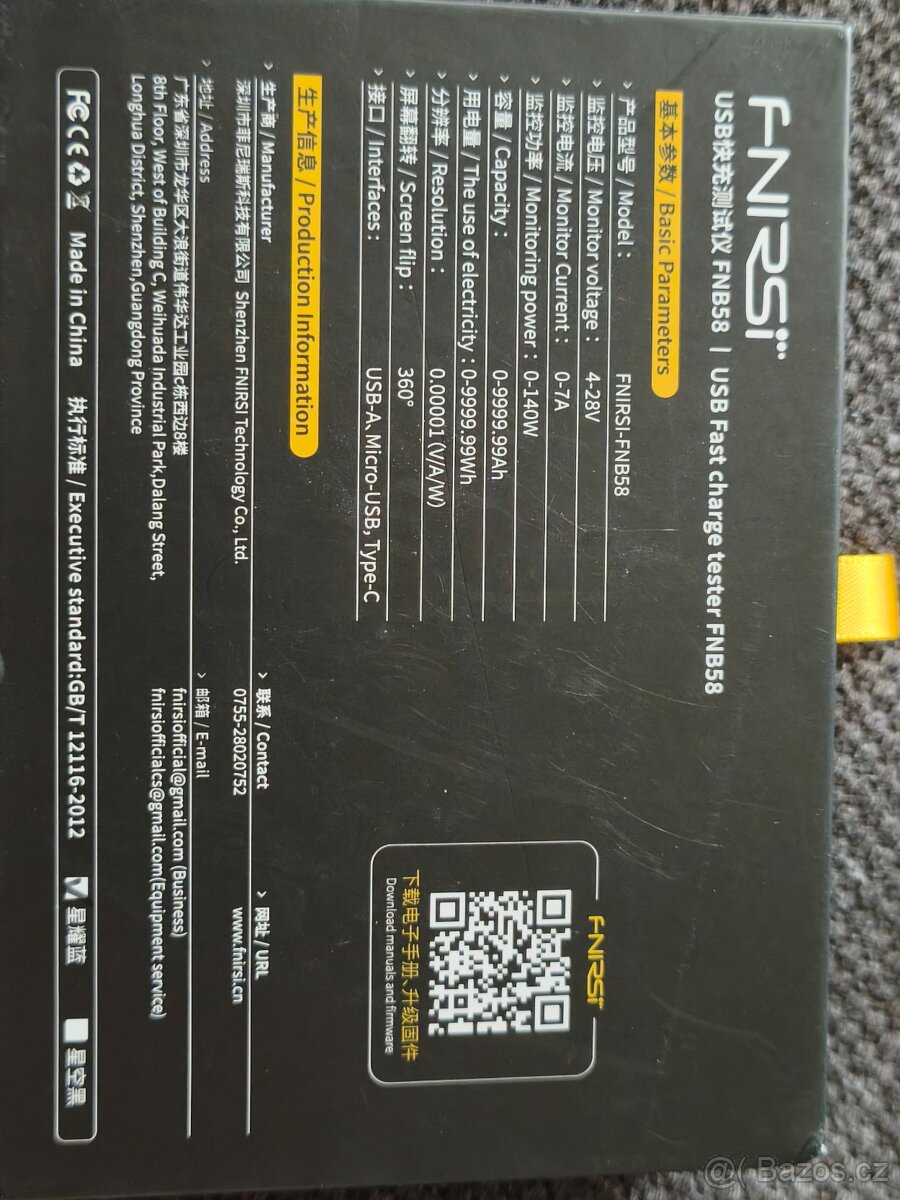FNIRSI FNB58 - Multifunkční USB tester - 3