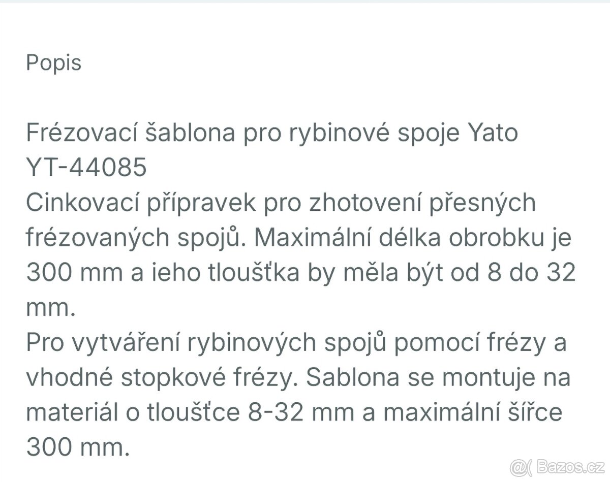 Frézovací šablona - 3