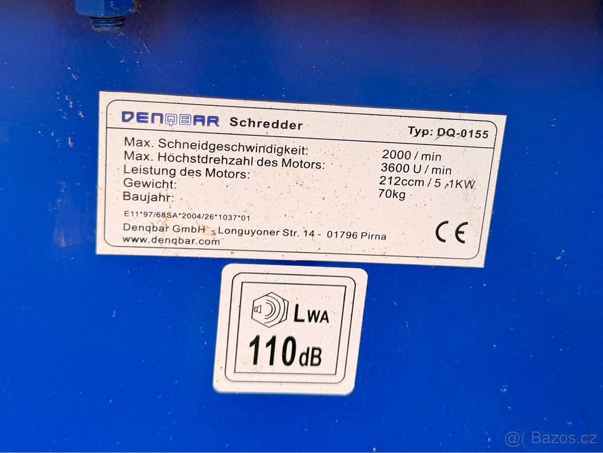 Benzínový štěpkovač DENQBAR DQ-0155 – 7 PS - 3