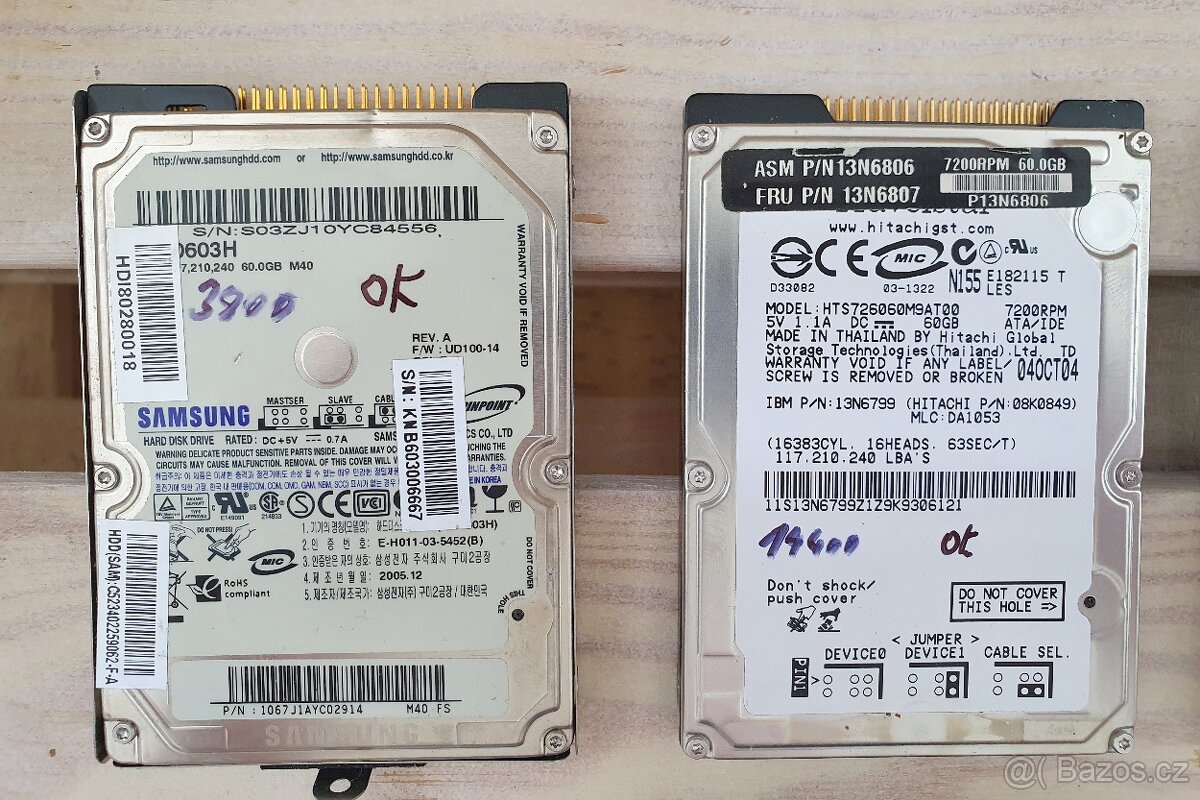 6x IDE HDD do Notebooku bez vadných sektorů. - 3