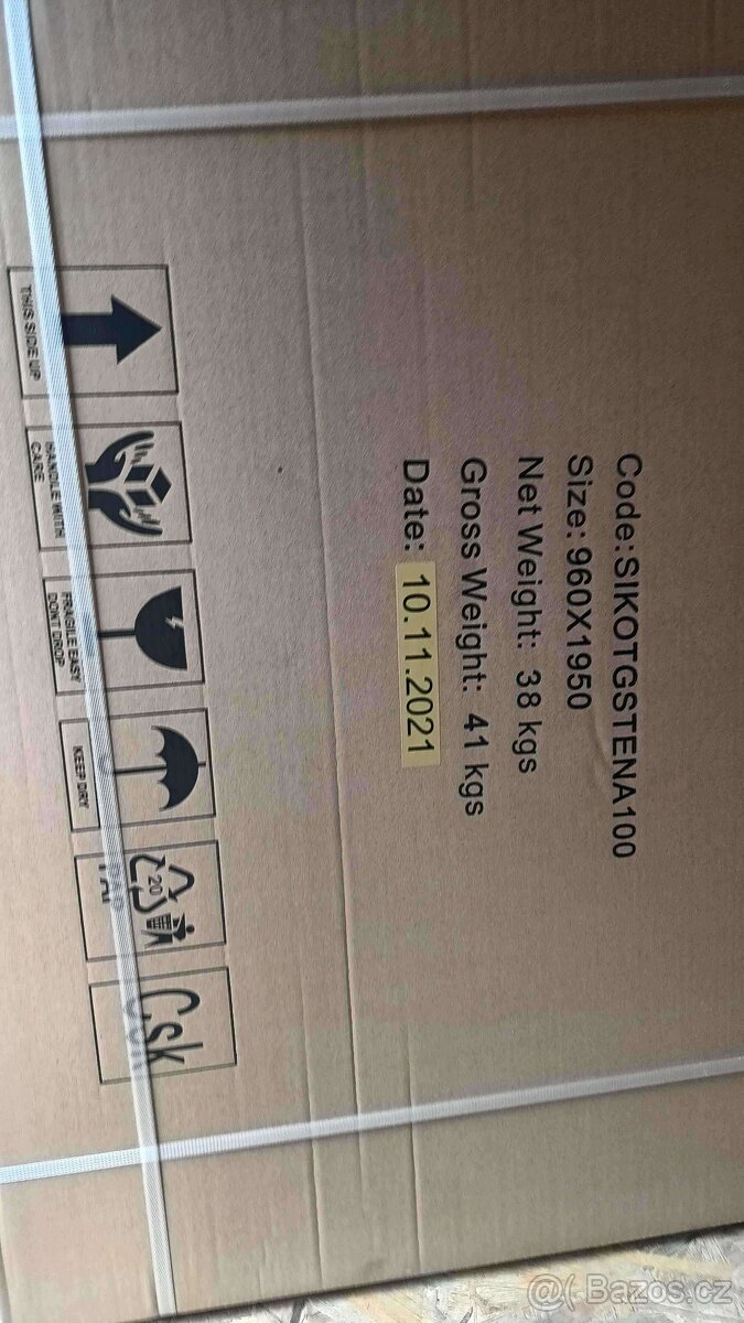 Walk in stěna Swiss Aqua 100 cm , 8mm - bezrámová - 3