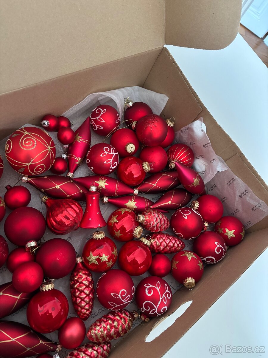 Skleněné vánoční ozdoby 58 kusů - 3