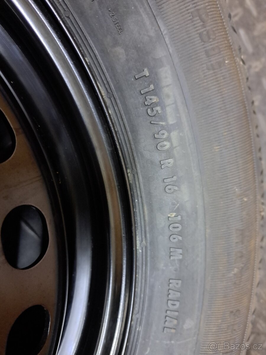 dojezdové kolo rezerva Fiat 500X 5x110x65,1 pneu 145/90 R16 - 3