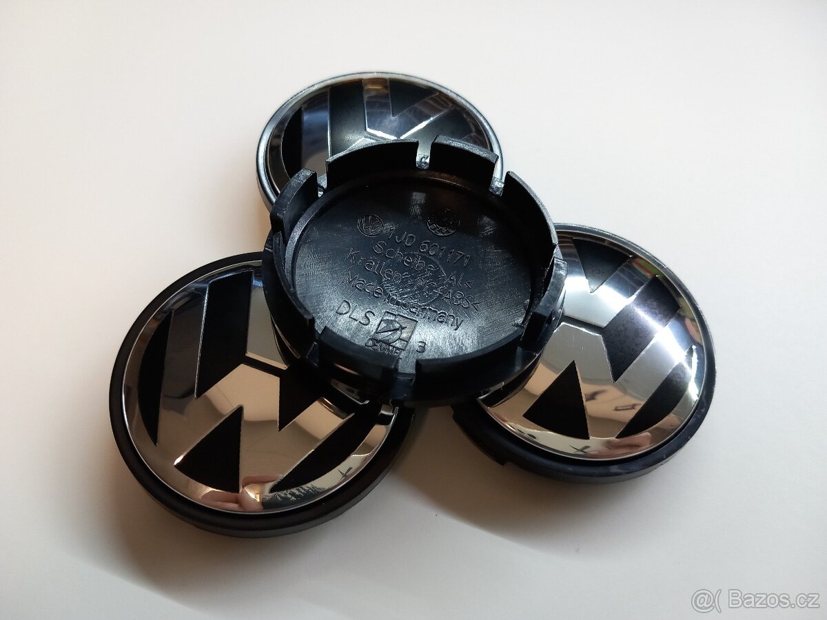 Středové krytky Vw, 56x52mm chrom logo - 3