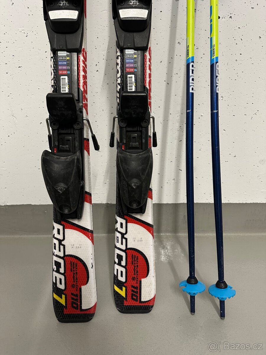 SET dětské lyže ATOMIC 110 cm, lyžáky LANGE 34 + hůlky LEKI - 3