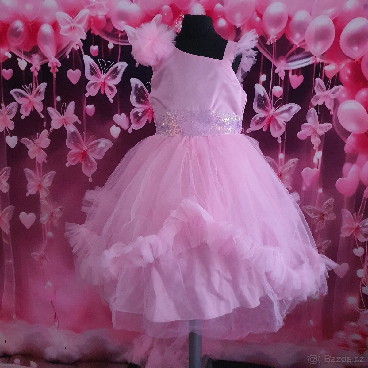 Dětské šaty pro družičku s vlečkou - 3