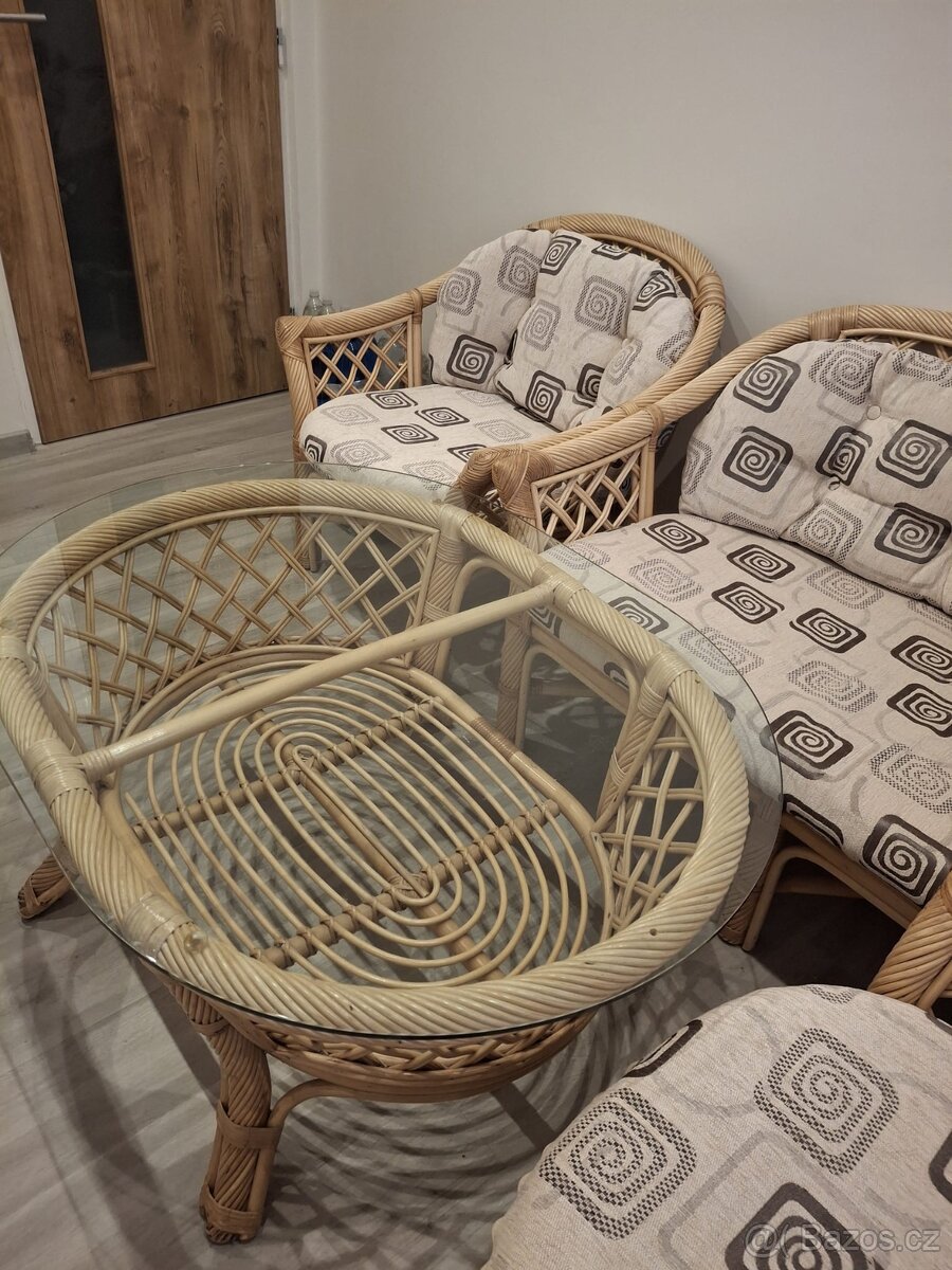 Ratanová sedací souprava - 3