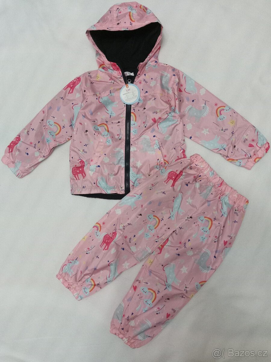 Nový nepromokavý termo set Jednorožci, vel.92/98 - 3