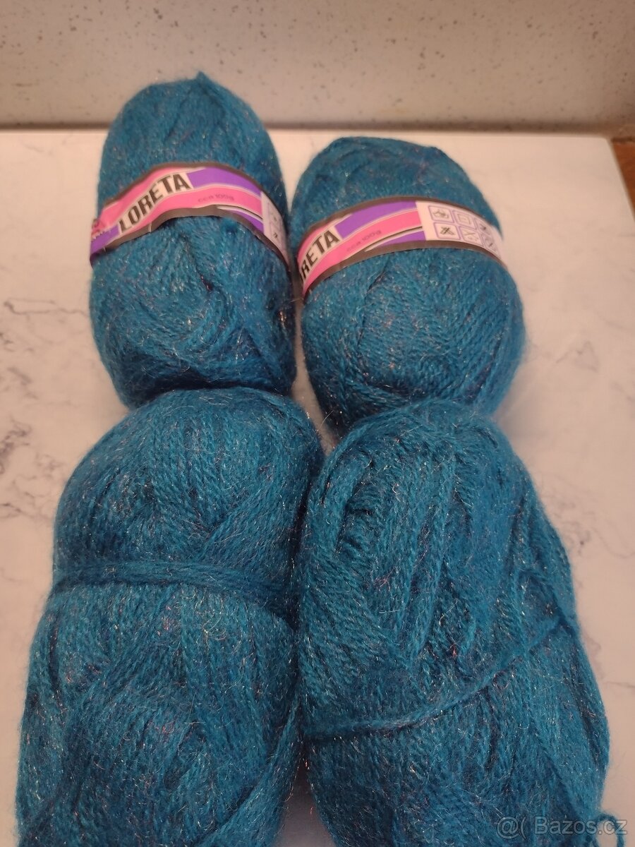 MODRÁ PLETACÍ PŘÍZE LORETA - 3