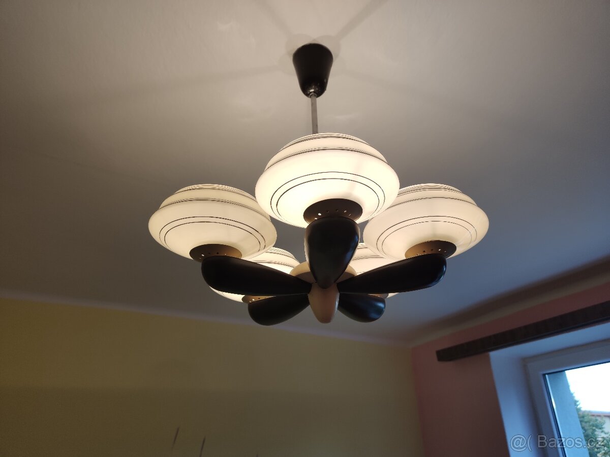 Pěti-ramenný retro lustr po babičce - 3