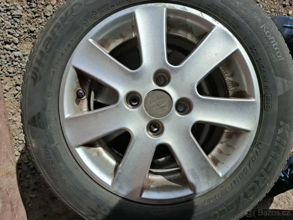 Alu disky Borbet R14 + letní pneumatiky 175/65 R14 - 3