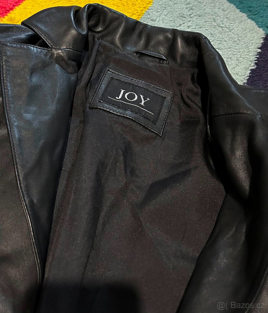JOY DÁMSKÝ SLIM KOŽENÝ LUXUSNÍ KABÁT 38 🤩💪🏽 100% LEATHER - 3