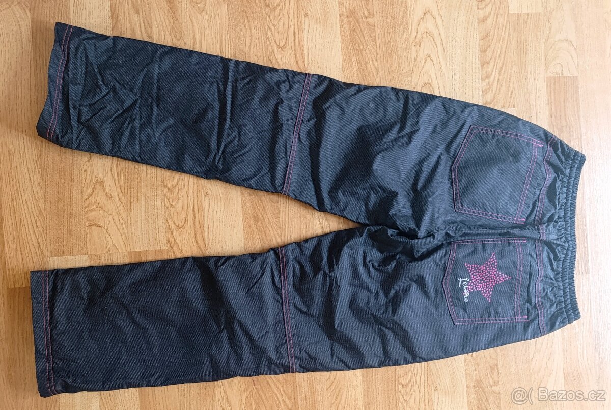 Dívčí zateplené kalhoty, vel. 152/158 - 3