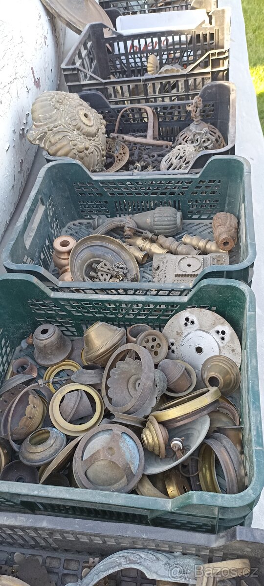 Starožitné mosazné lustry - 3