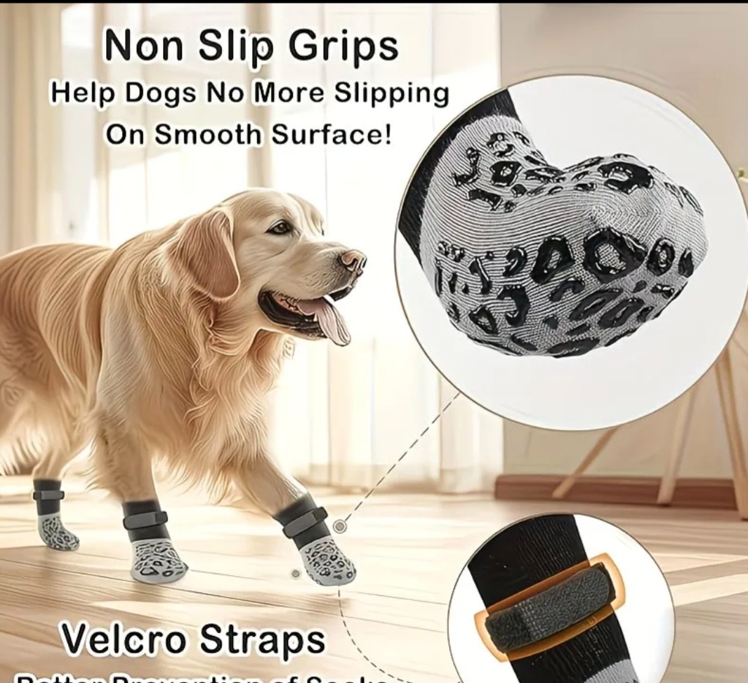 Ponožky pro psa ,protiskluzové 4 ks - 3