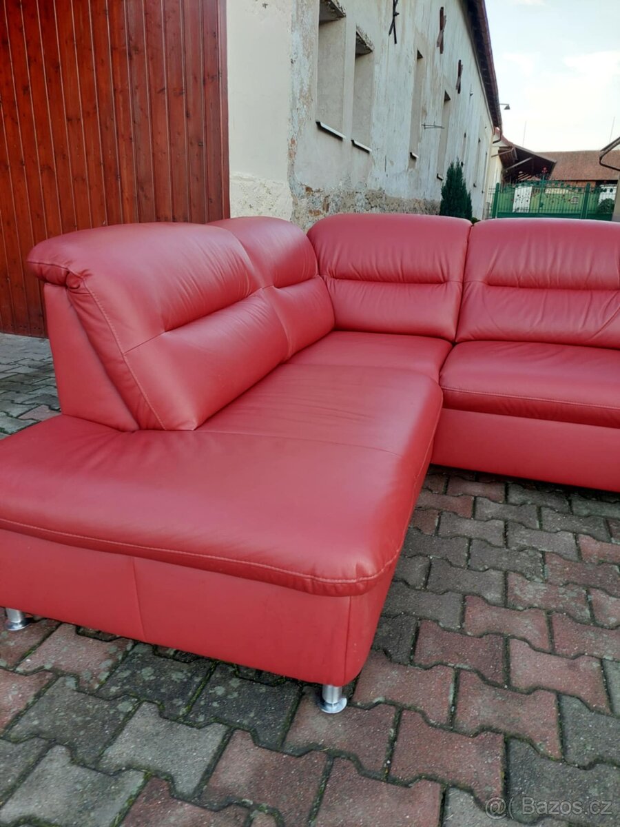 Kožená sedací souprava TOP STAV - 3