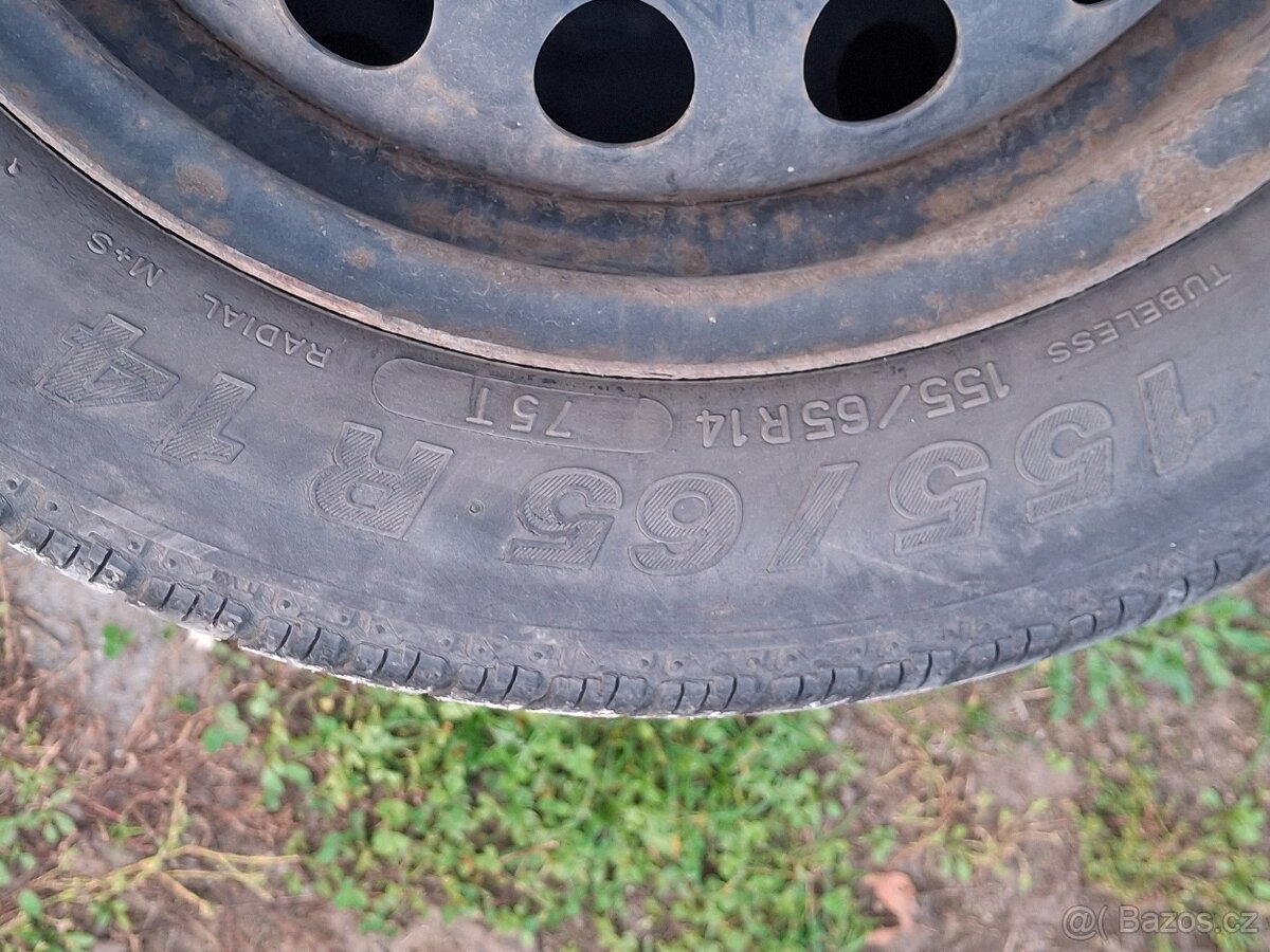 155/65 R14 - disky + zimní pneu - 3