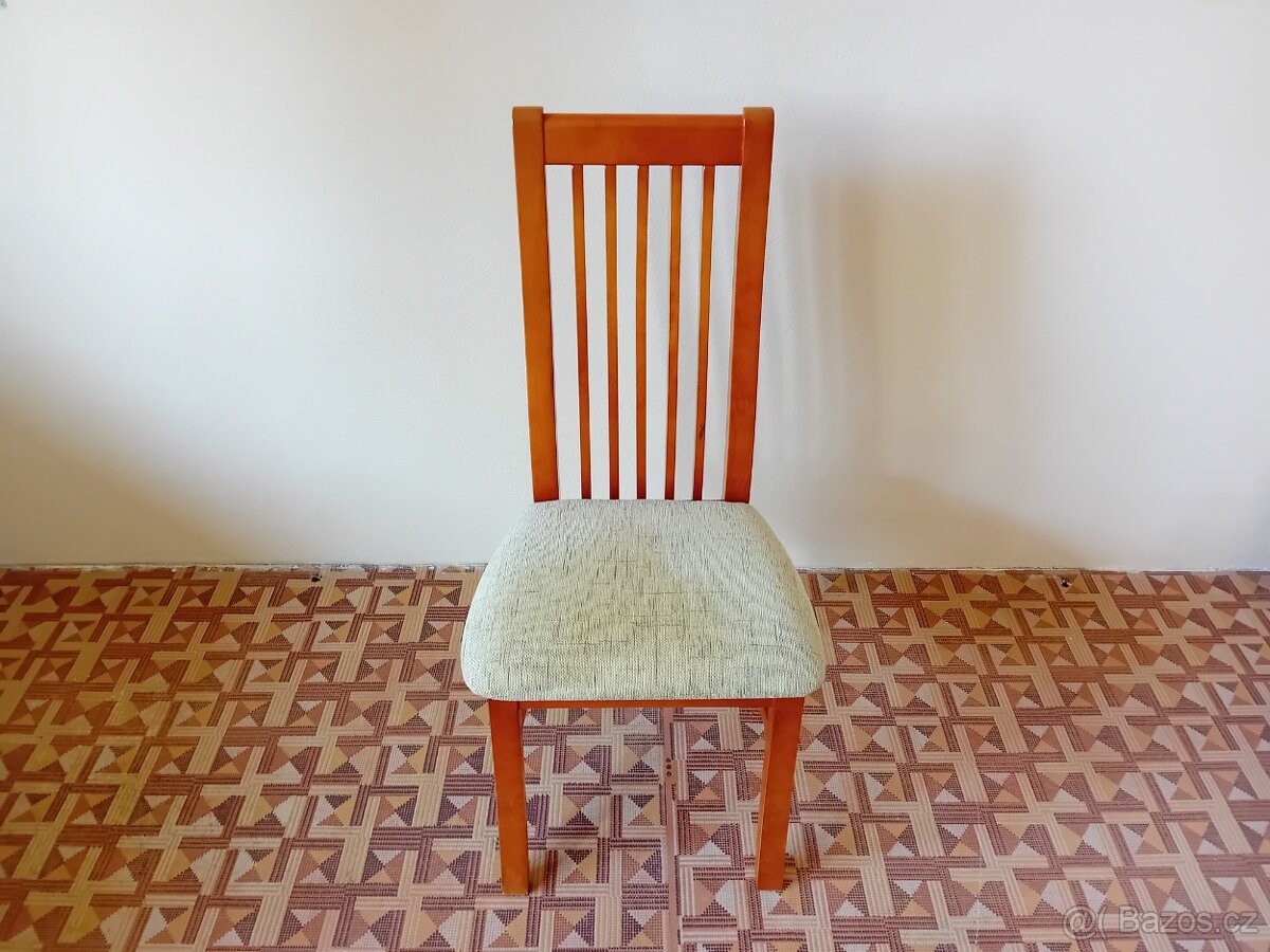 Jídelní rozkládací stůl + 6 židlí - třešeň - 3