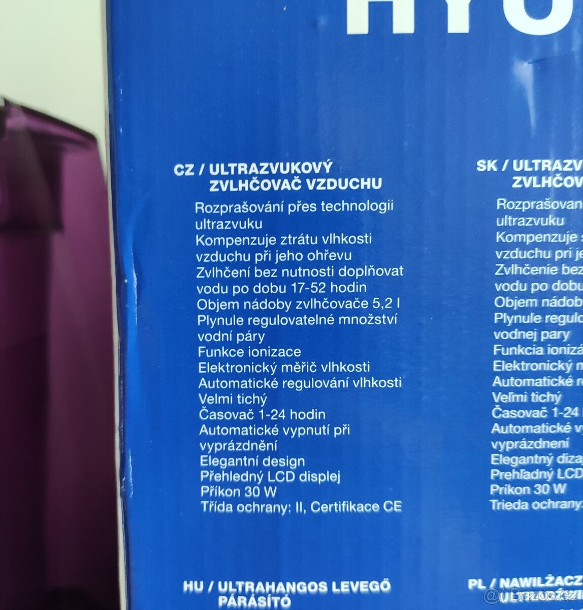 Ultrazvukový zvlhčovač vzduchu Hyundai HUM 770 - 3