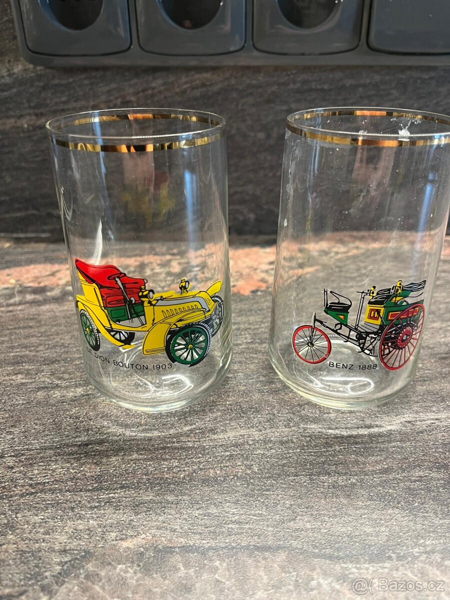 Sada skleniček s retro auty 6ks - 3