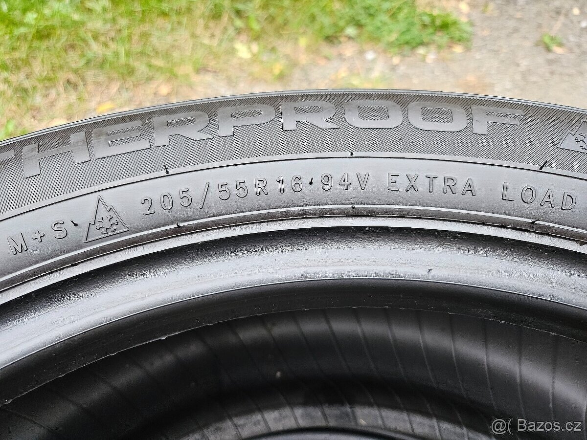 2 Celoroční pneumatiky Nokian WEATHERPROOF 205/55 R16 XL - 3