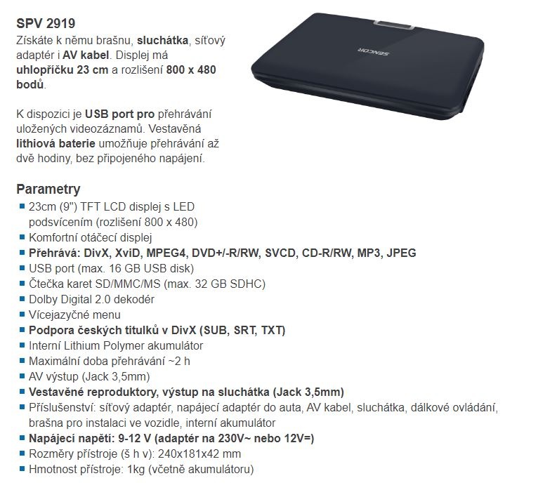 Výklopný Lcd Sencor 9301 prodám - 3